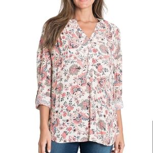 Nine West Georgia High Low Blouse